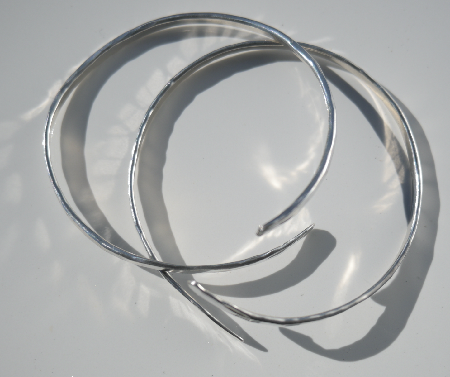 Artisan Crafted Fine Silver .999 Bangle Bracelet Set