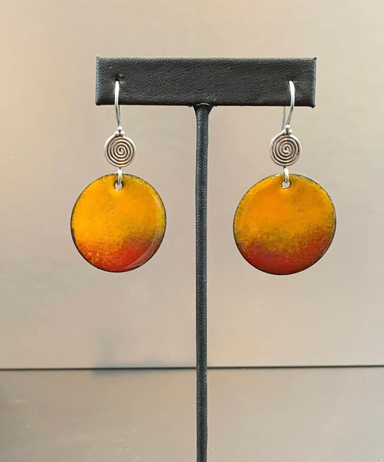 Artisan Crafted Enamel Earrings