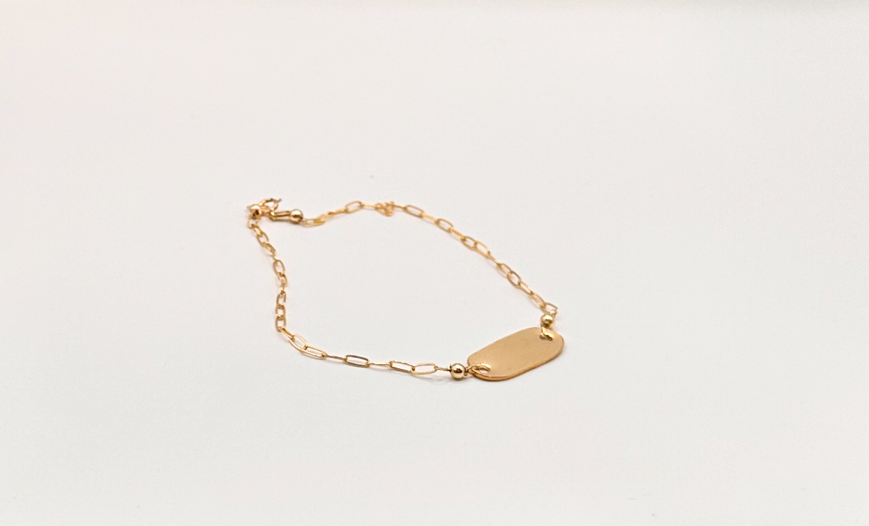 Beautiful 14kt Gold Filled Accent Plate Bracelet