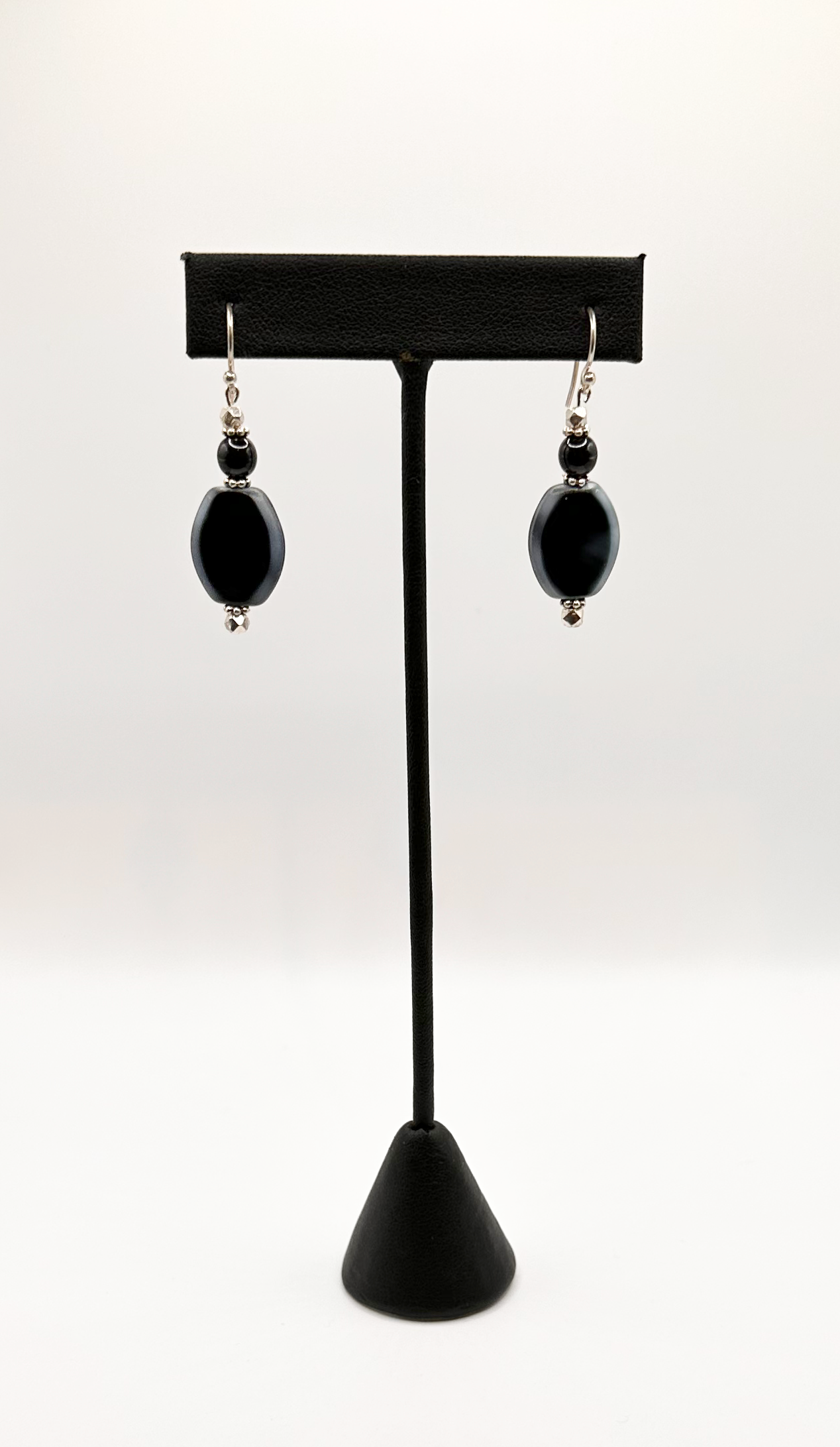 Natural Stormy Blue Santa Maria Aquamarine Bead Earrings