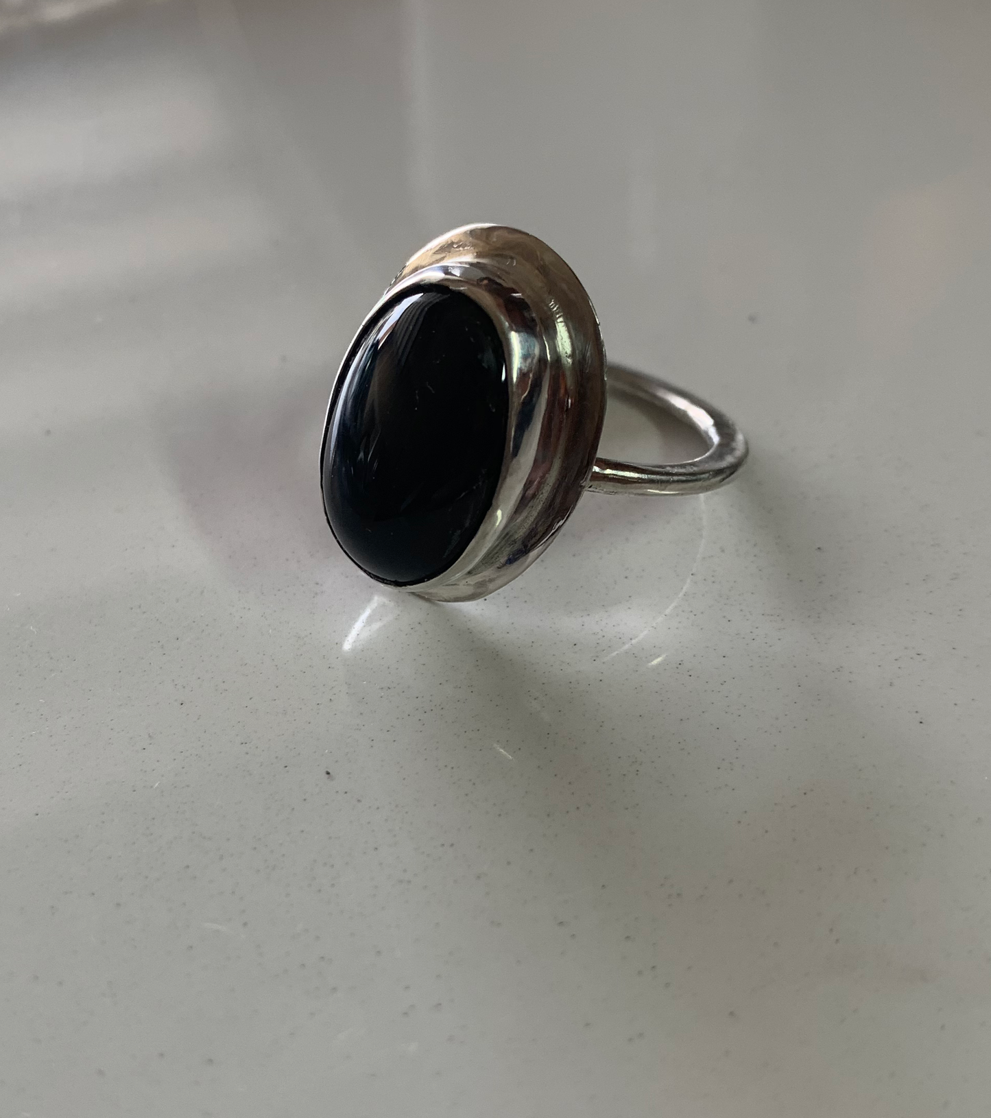 Black Onyx and Sterling Silver Ring