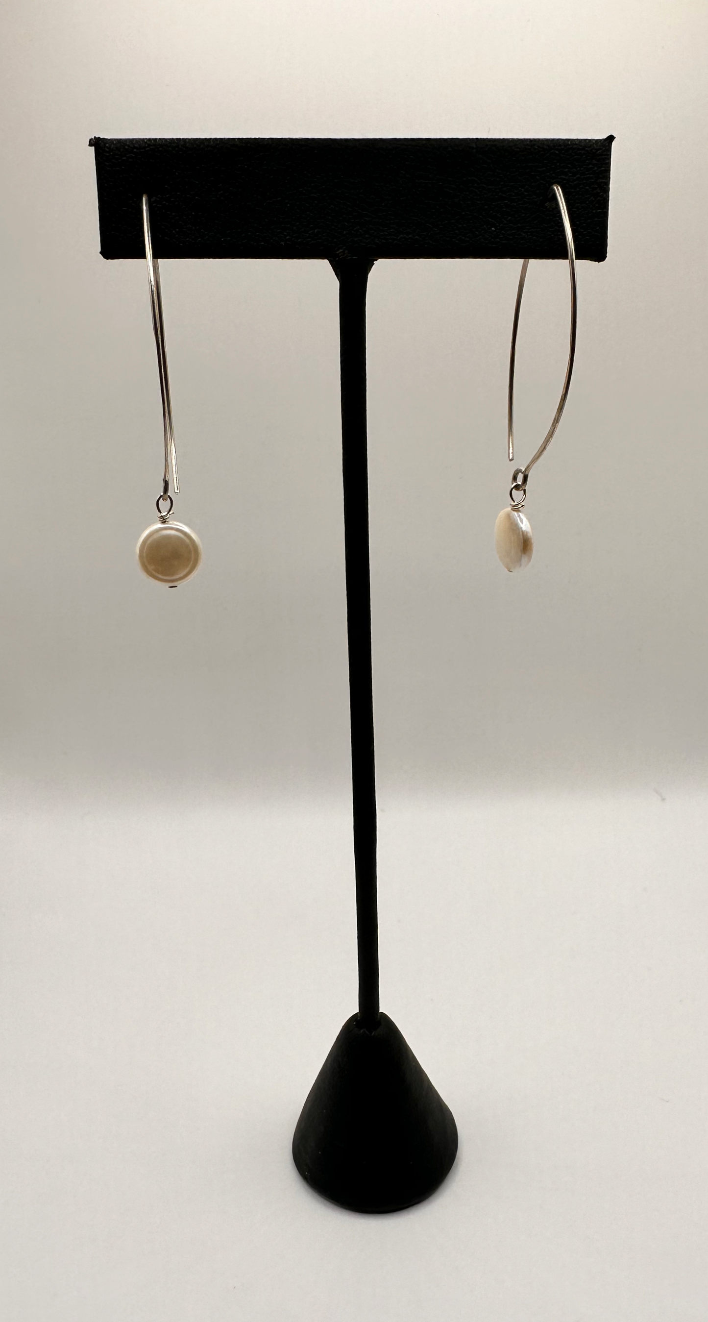 Freshwater Coin Pearl Drop Earrings