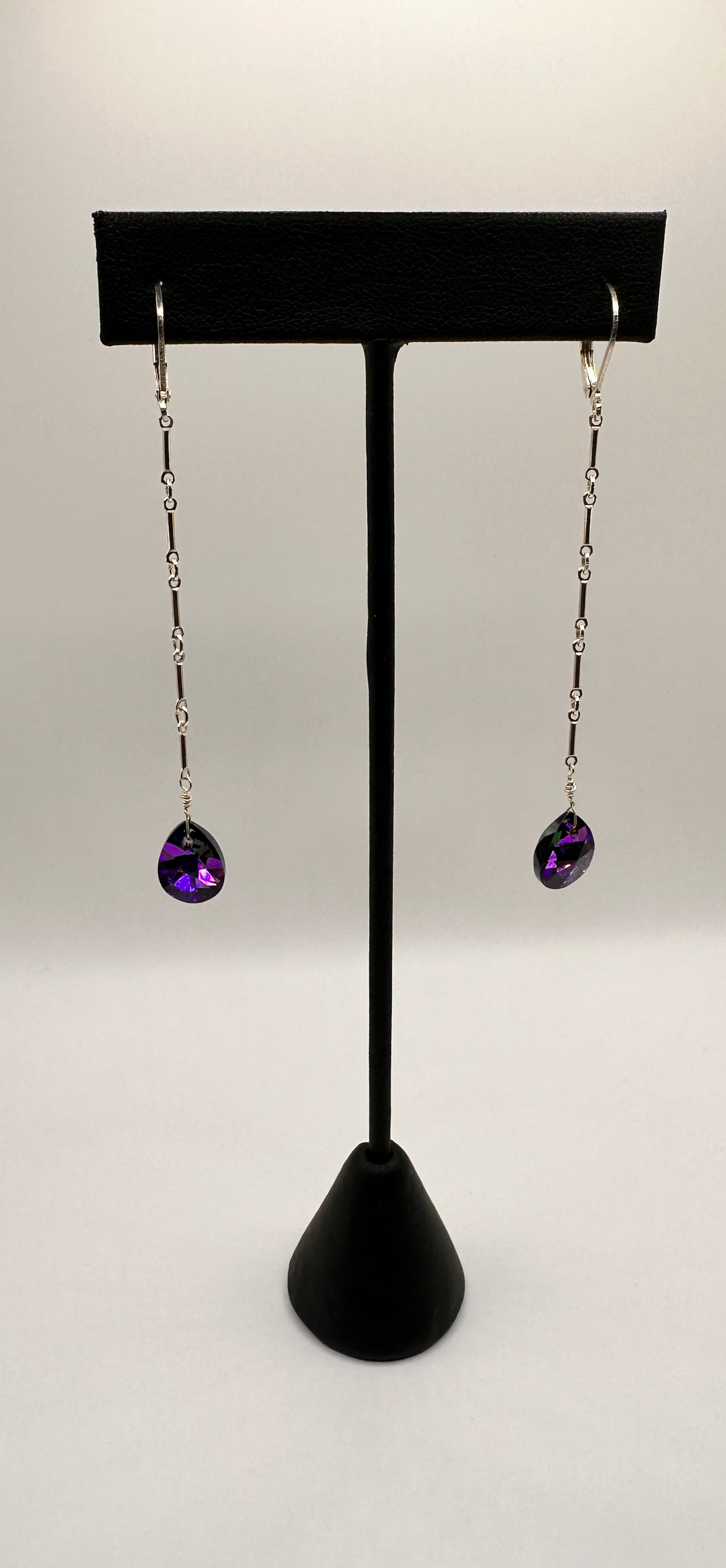 Heliotrope Swarovski Crystal Earrings