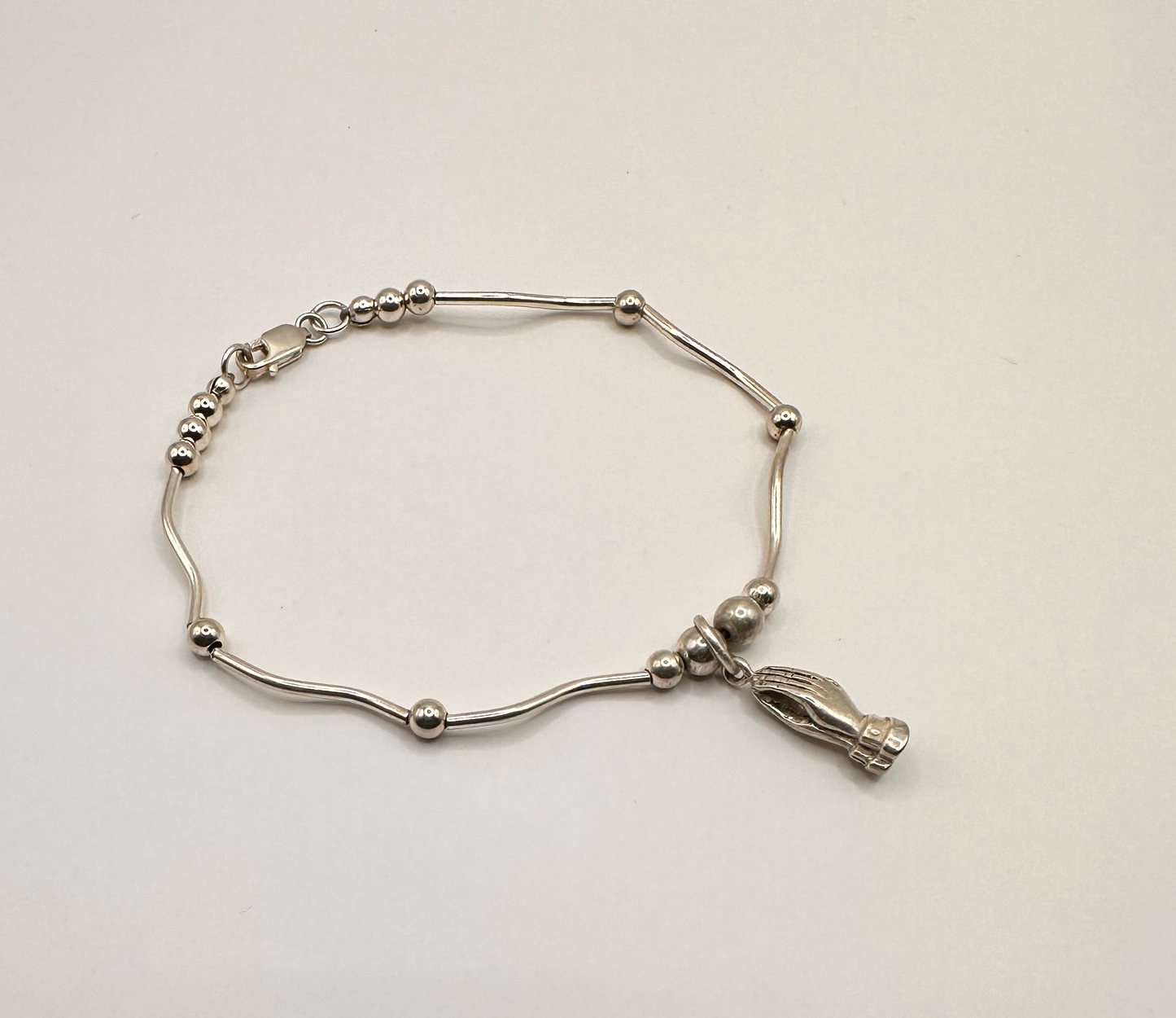 Sterling Silver Praying Hands Bracelet