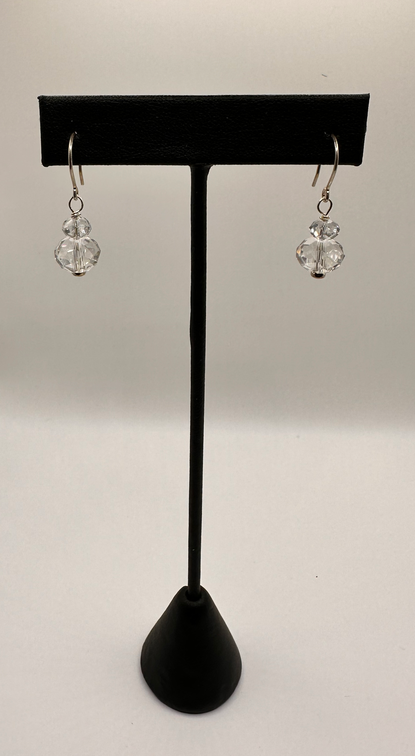 Clear Crystal Drop Earrings