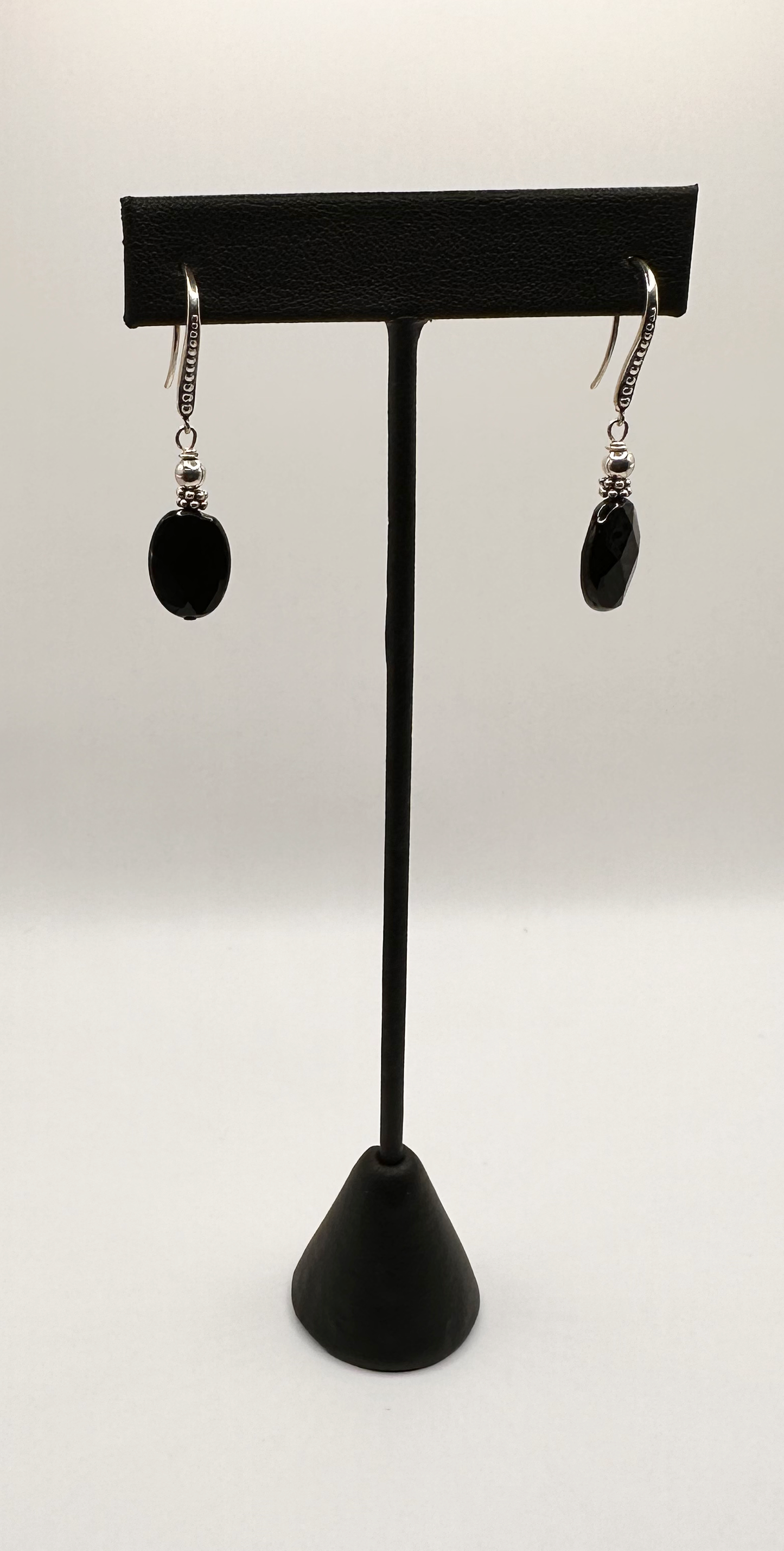 Black Jasper with Sterling Silver Earrings