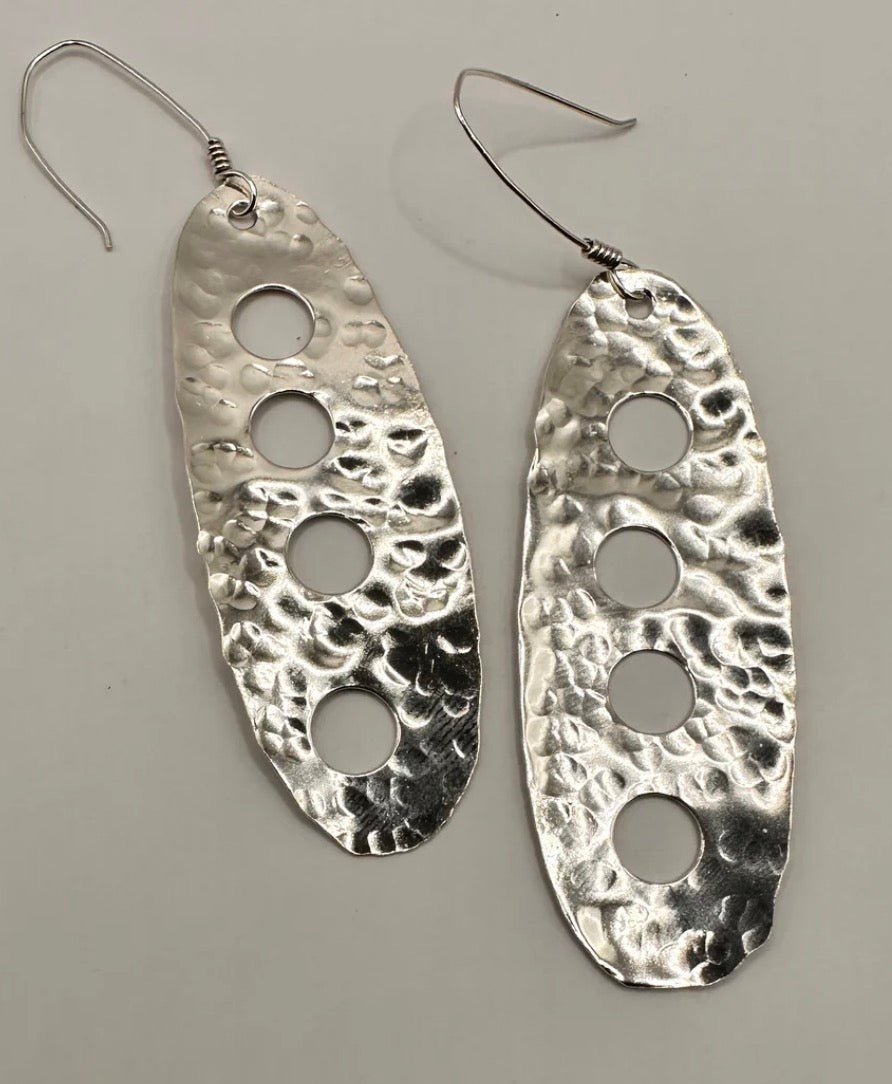 Handmade Hammered Artisan Sterling Silver .925 Earrings