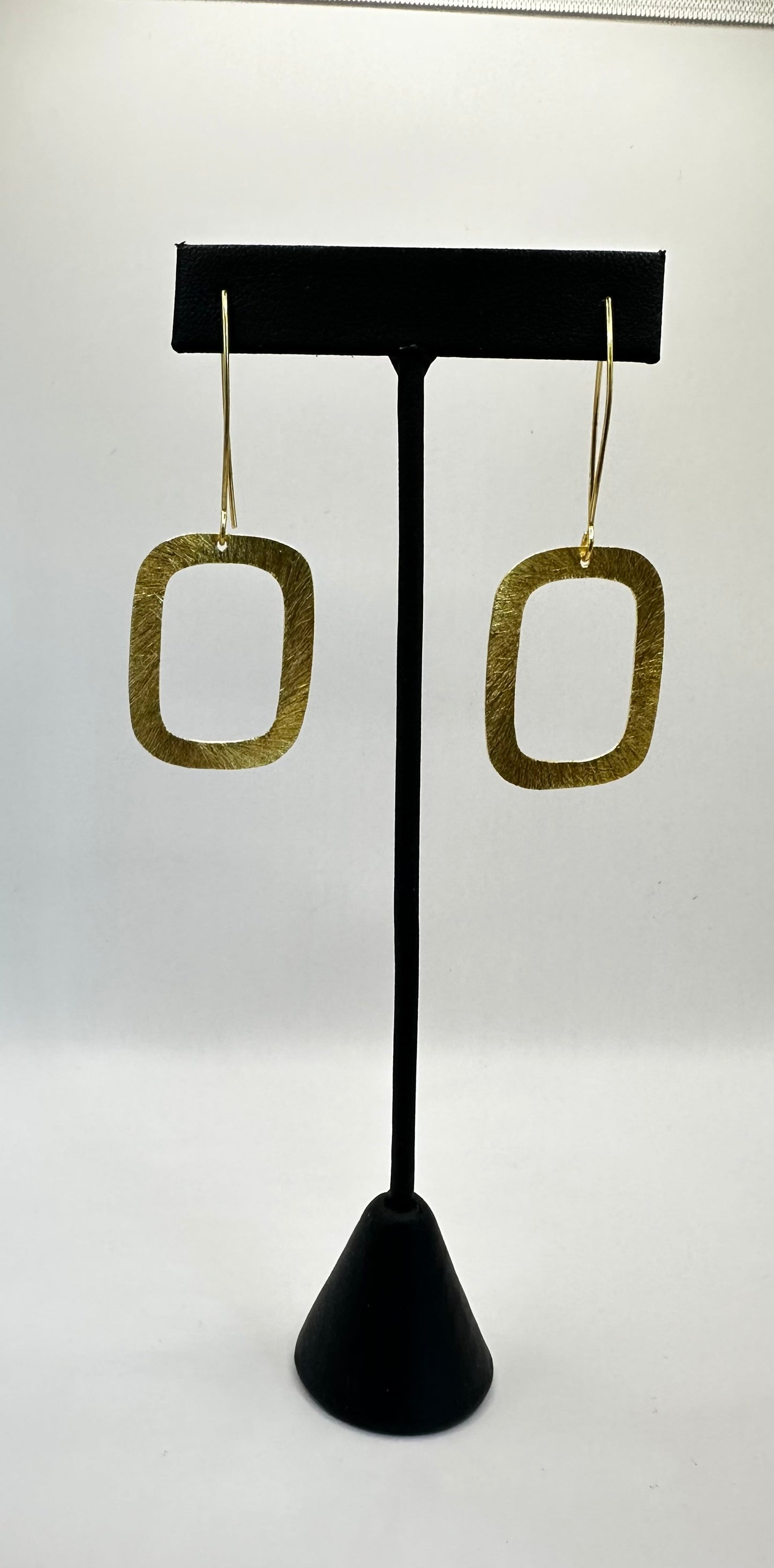 Gold Tone Plated Square Hoop Earrings