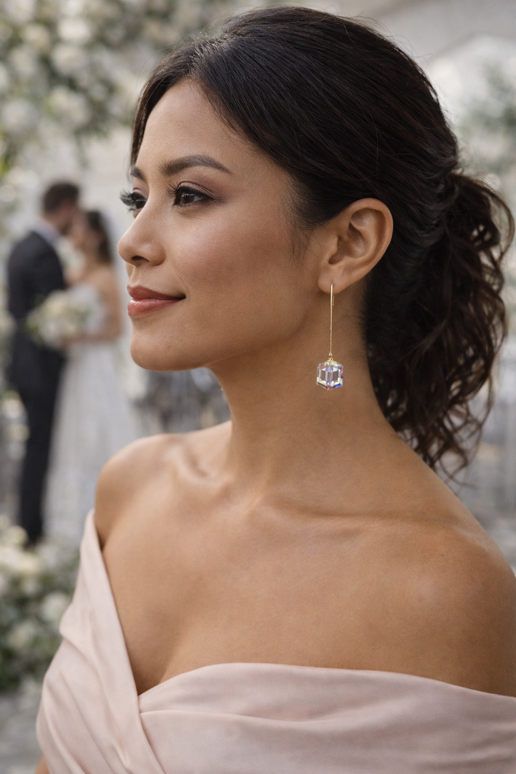 Swarovski Square Crystal Earrings