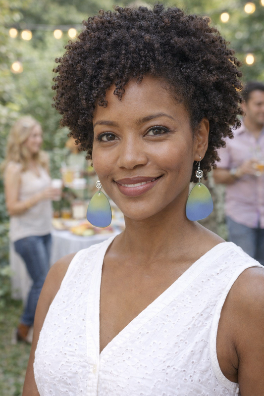 Sea Inspired Enamel Earrings