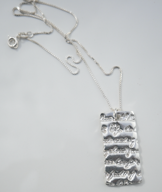 Fine .999 Pure Silver "Love Letter" Necklace