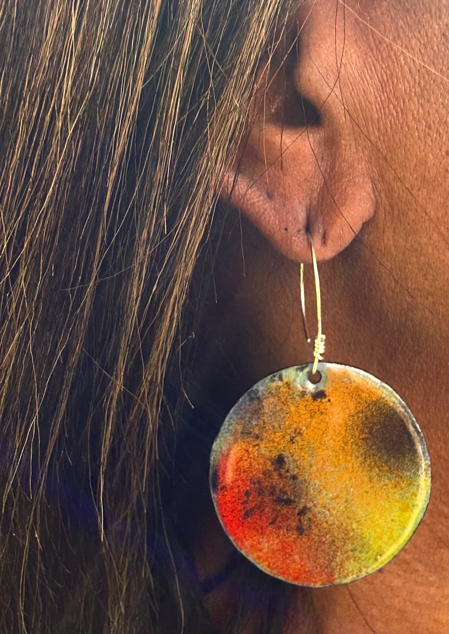 Graffiti Inspired Enamel Earrings