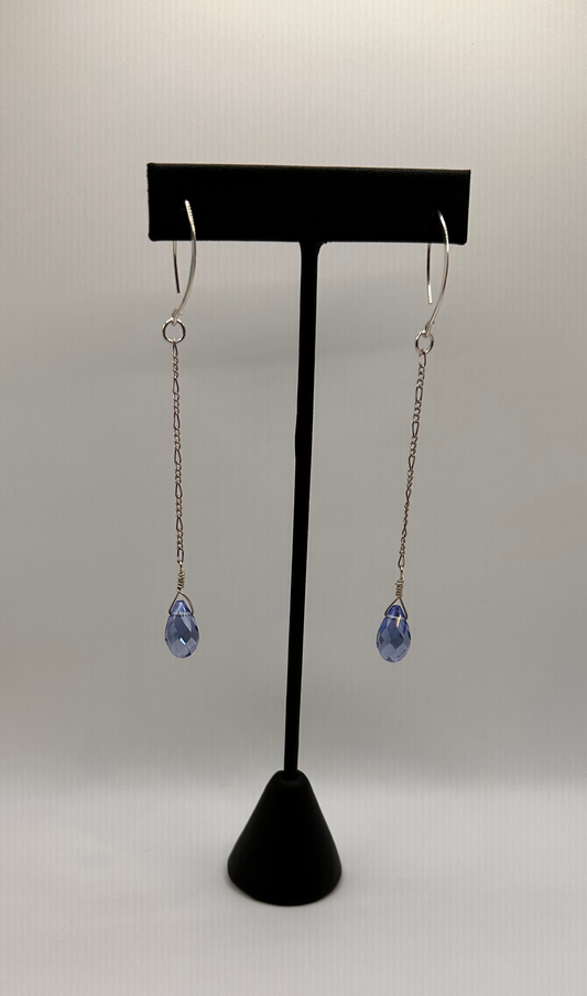 Sparkle with Aquamarine Swarovski Crystal Earrings