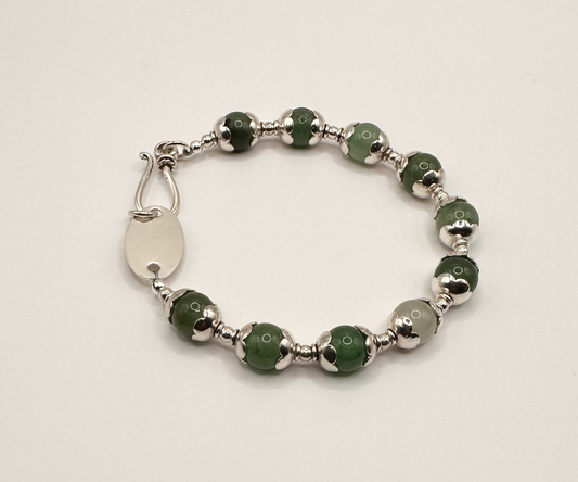 Aventurine with Sterling Silver Bracelet