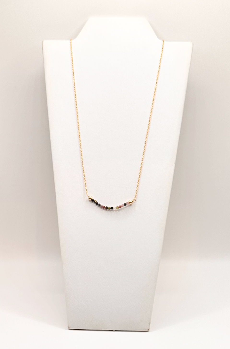 Tourmaline Crystal Bead with 14KT Gold Filled Necklace