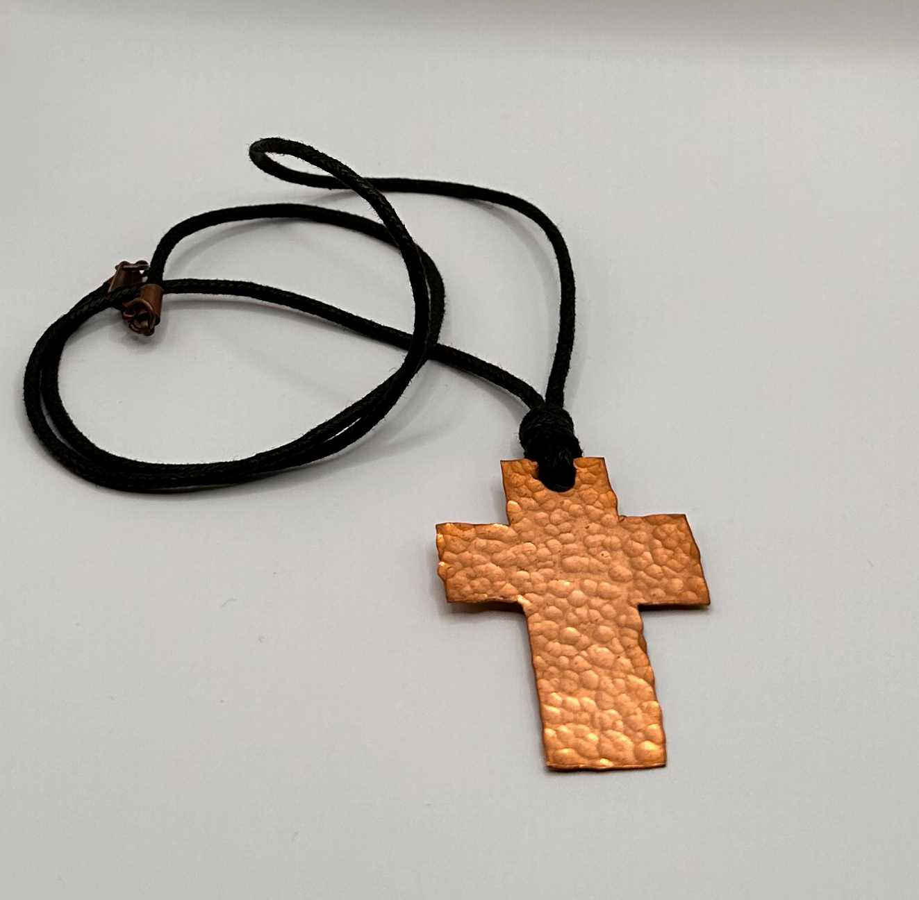 Hammered Copper Cross Necklace