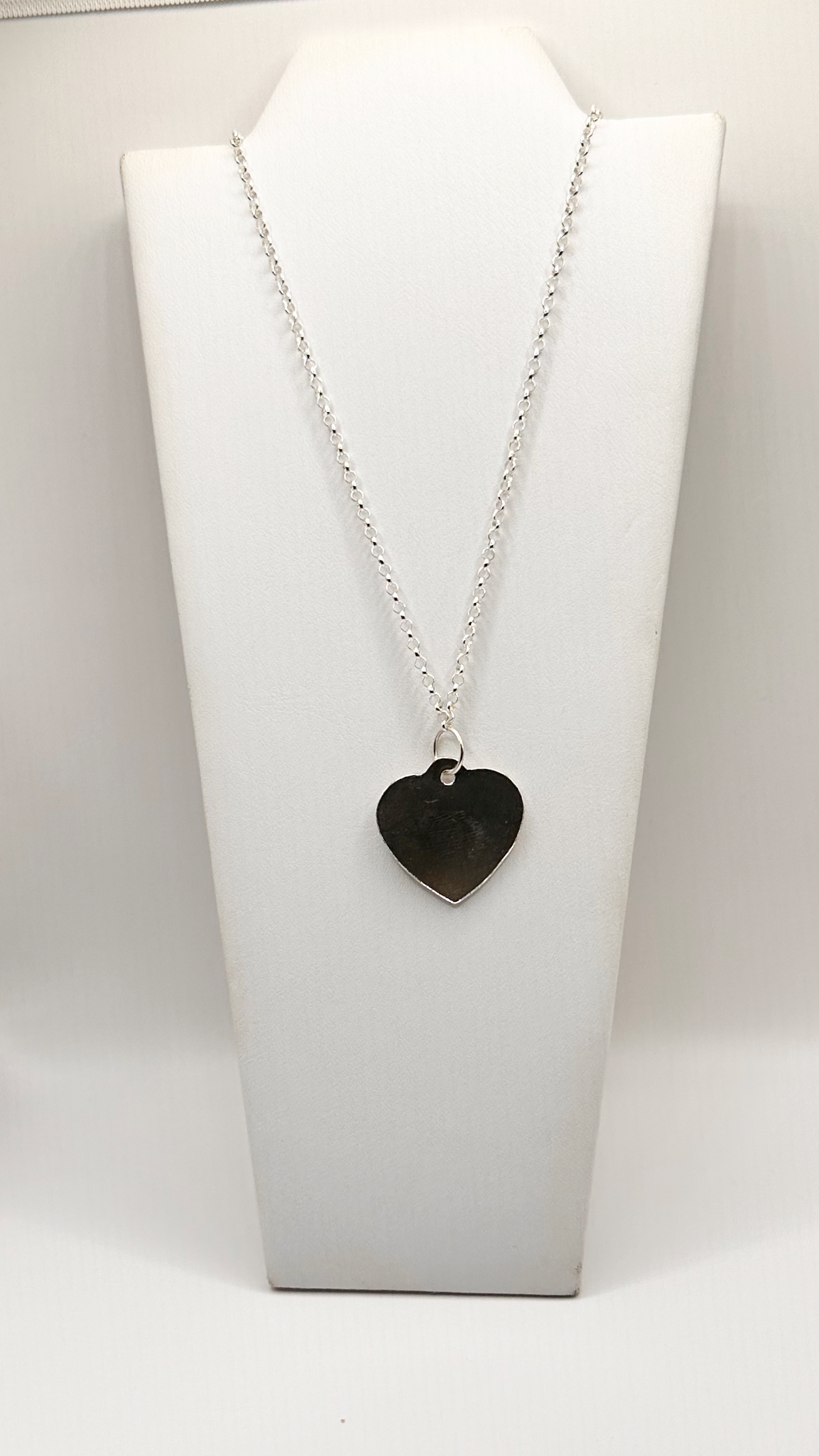 Sterling Silver Heart Pendant Chain Necklace