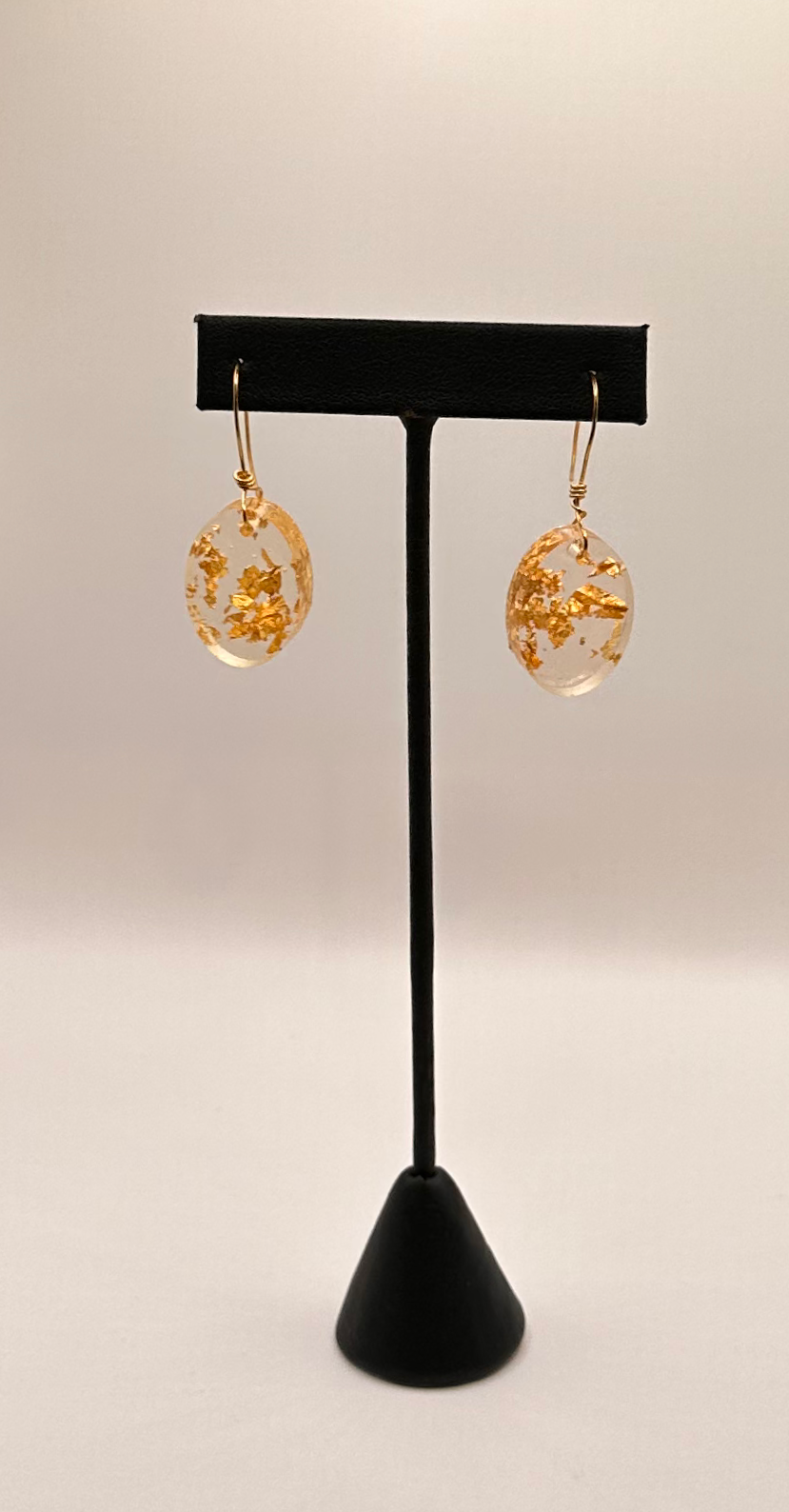 Resin with Gold Flake Earrings