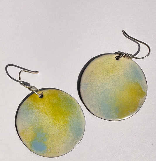 Pastel Puff Enamel Earrings