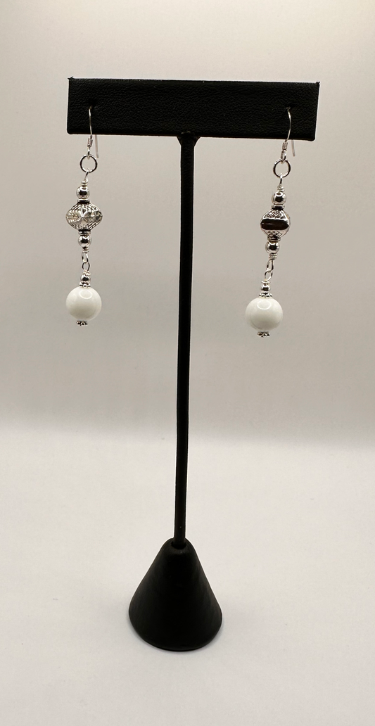 White Jade Earrings