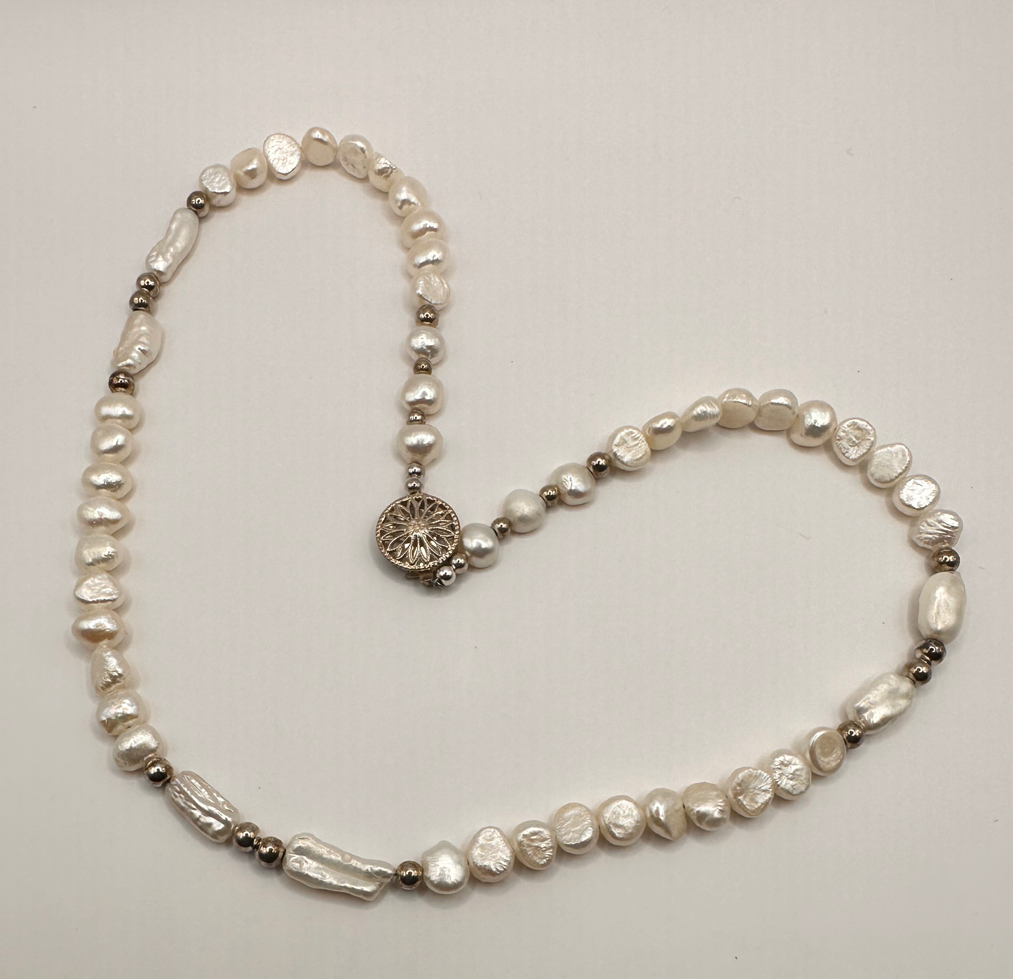 Freshwater Pearls with Sterling Silver Necklace