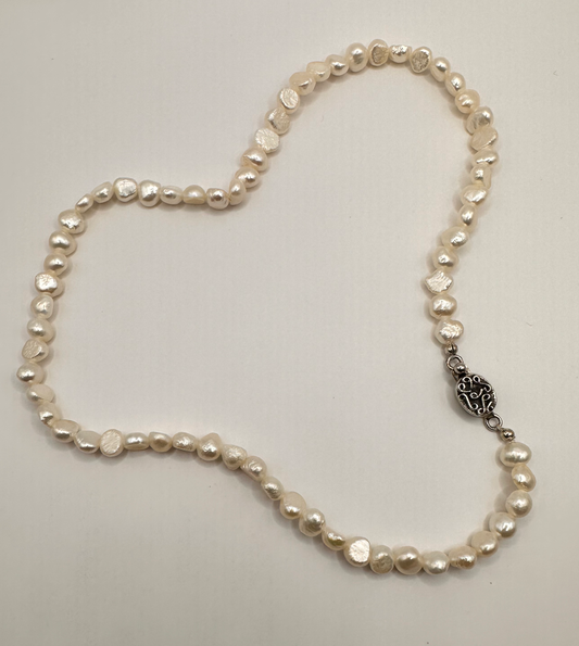 Freshwater Pearls with Sterling Silver Necklace