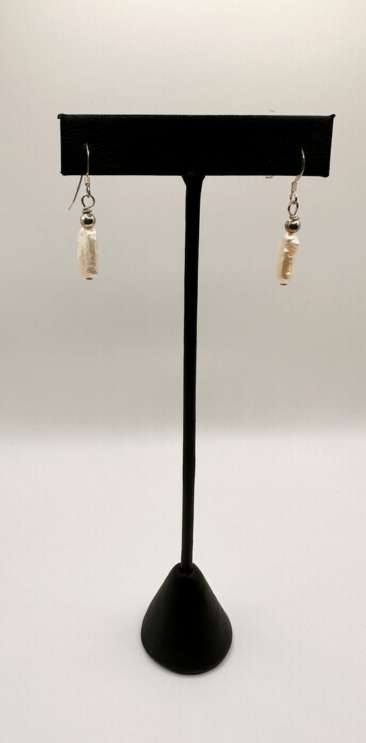 Freshwater Rice Pearl Earrings