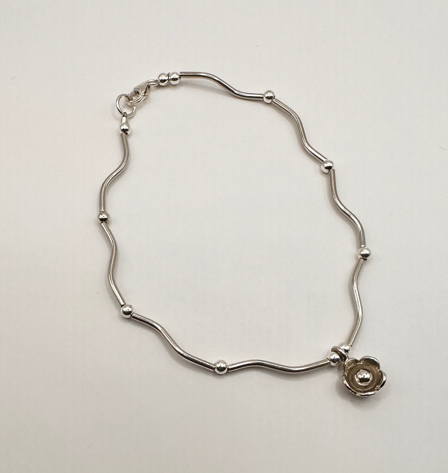 Sterling Silver Petite Flower Bracelet