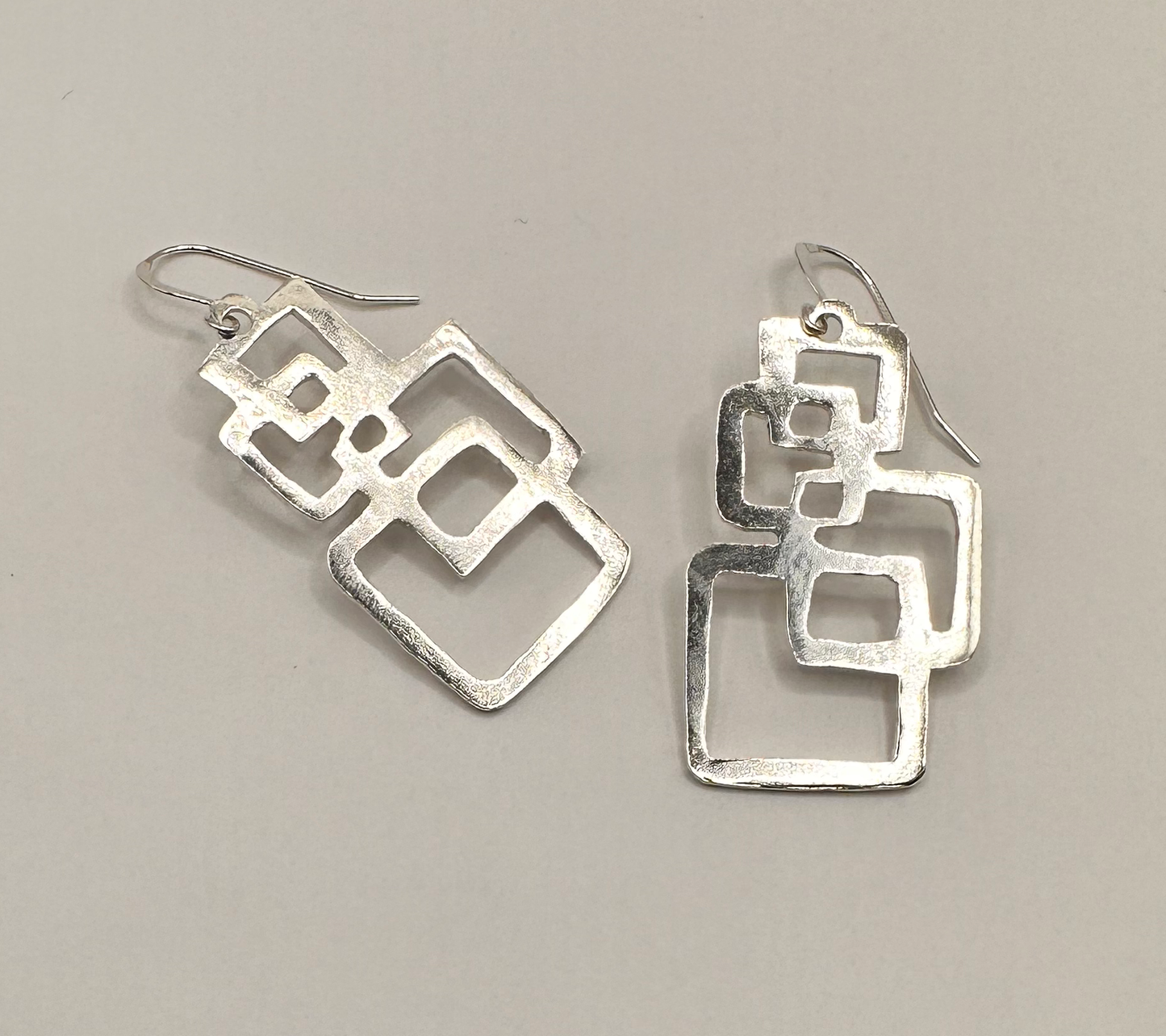 Handmade Hammered Artisan Sterling Silver .925 Earrings