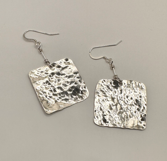 Hammered Sterling Silver Earrings