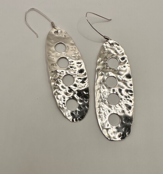 Sterling Silver Handcrafted Hammered Earrings