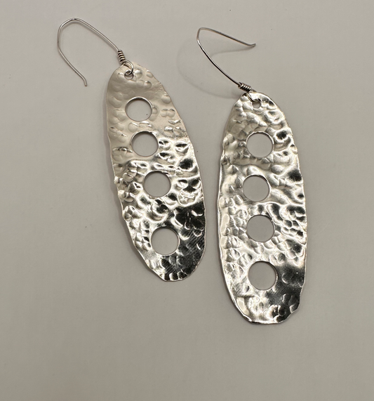 Handmade Hammered Artisan Sterling Silver .925 Earrings