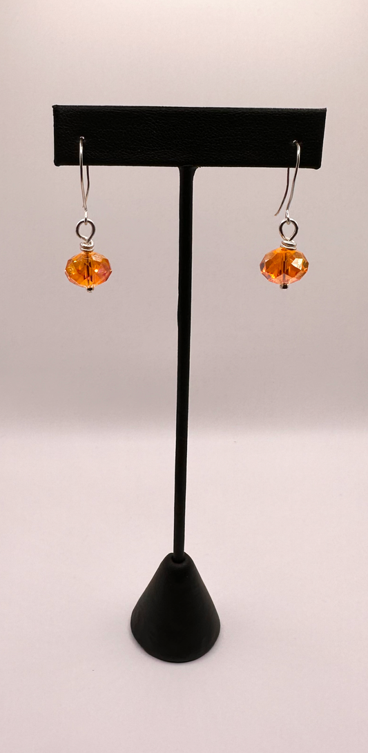 Faceted Glass Bead Earrings