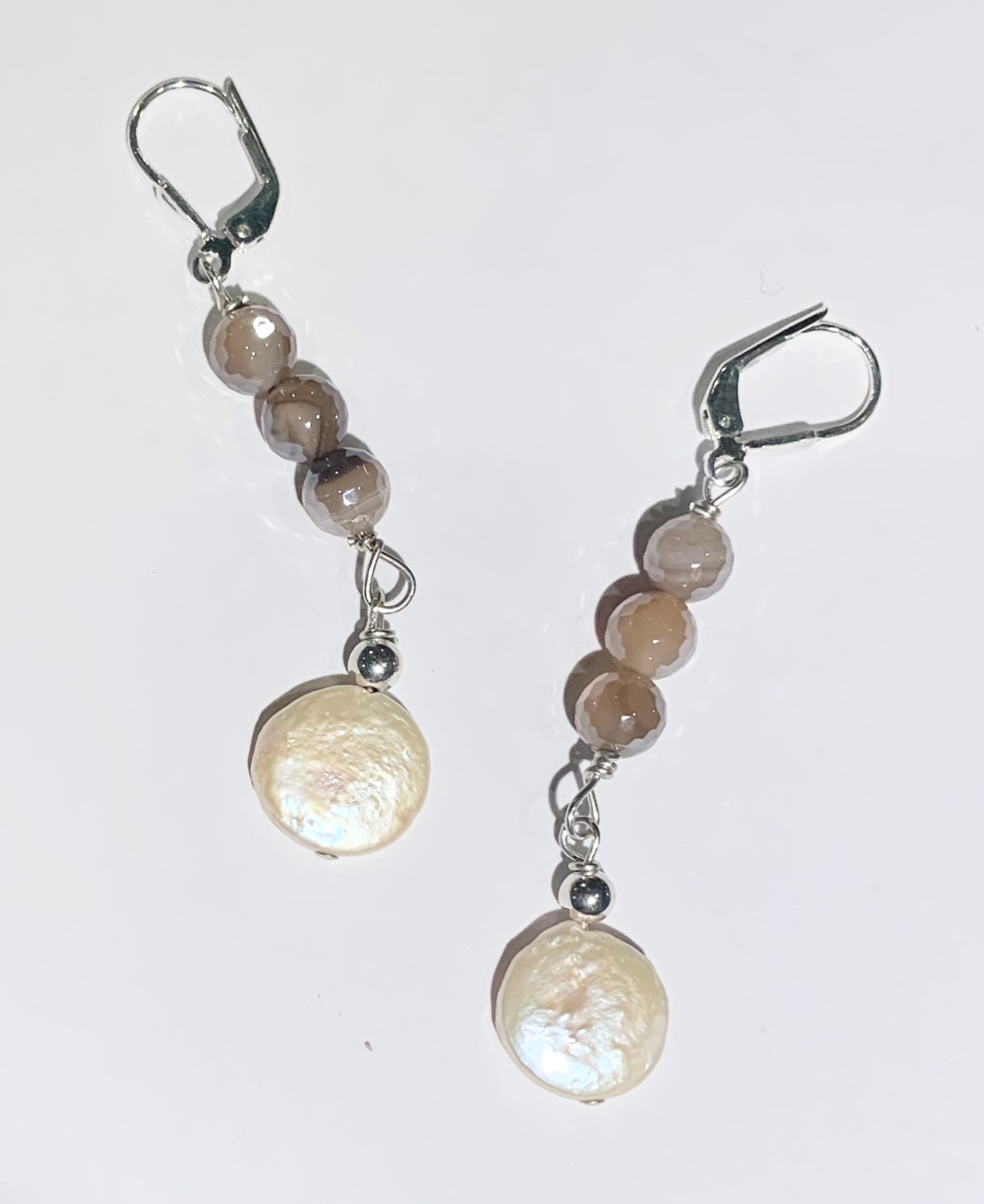Pearlescent Chanel Style with Freshwater Bead Earrings