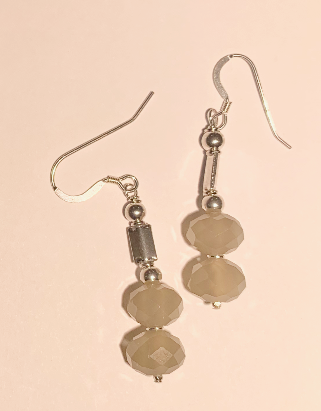 Agate Gemstone Bead with Sterling Silver Earrings