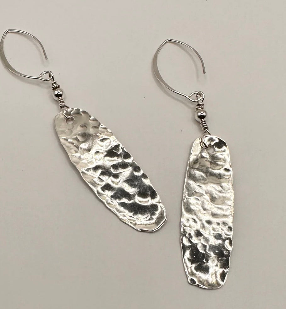 Handmade Hammered Artisan Sterling Silver .925 Earrings