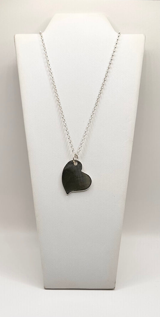 Sterling Silver Heart Charm Necklace